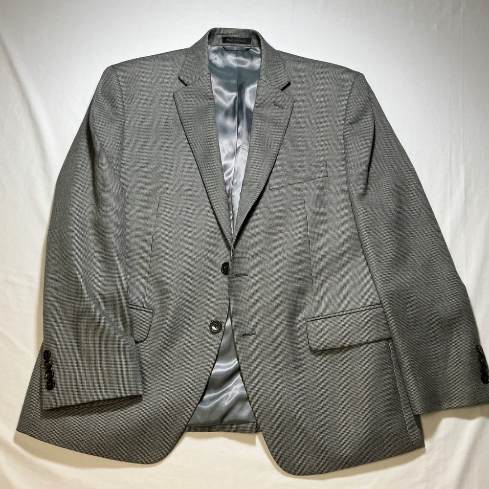Ralph Lauren Gray Houndstooth Blazer Men's 42S Sport Coat Two‎ Button